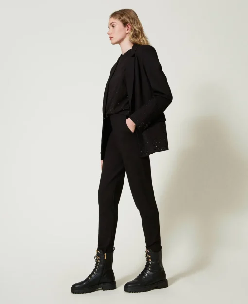 Pantaloni A Sigaretta Con Elastico