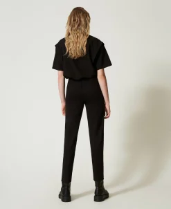Pantaloni A Sigaretta Con Elastico