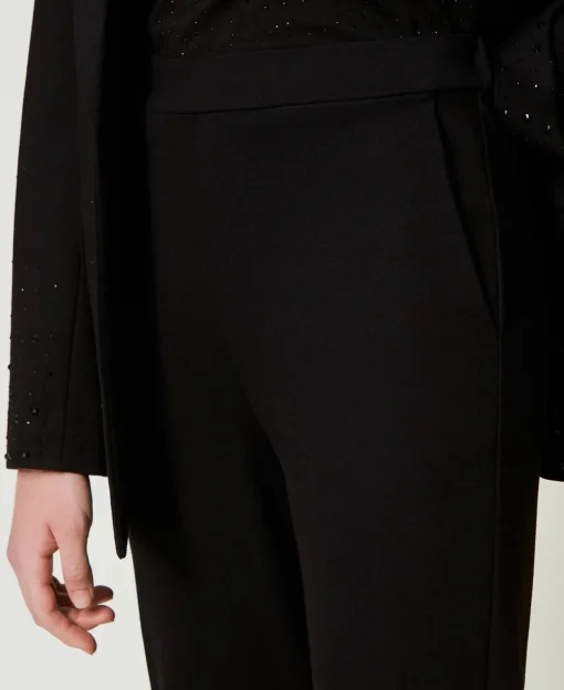 Pantaloni A Sigaretta Con Elastico
