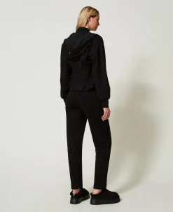 Pantaloni A Sigaretta In Felpa