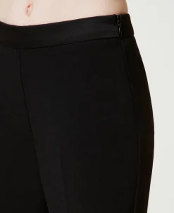 Pantaloni A Sigaretta In Flanella