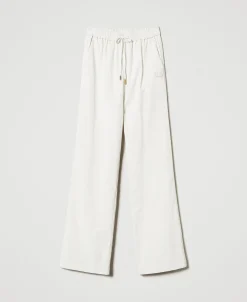 Pantaloni Ampi In Velluto