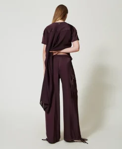 Pantaloni Cargo In Raso