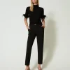 Pantaloni Con Cinturino Oval T E Piega