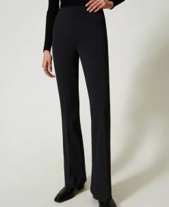 Pantaloni Flare A Vita Alta