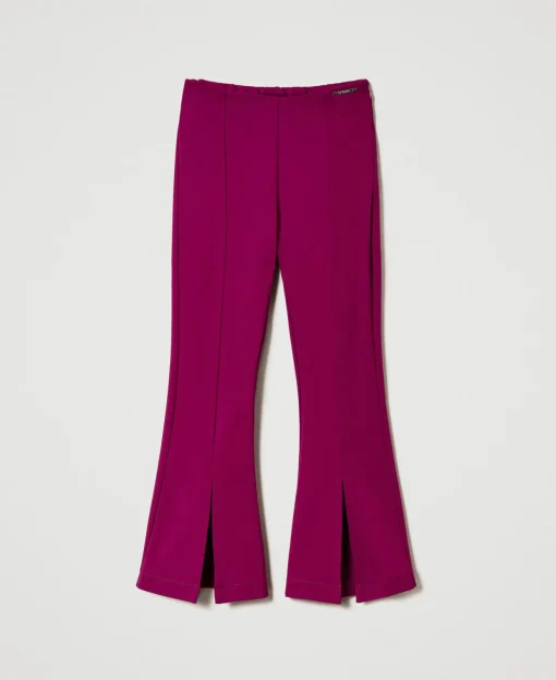 Pantaloni Flare Con Spacco