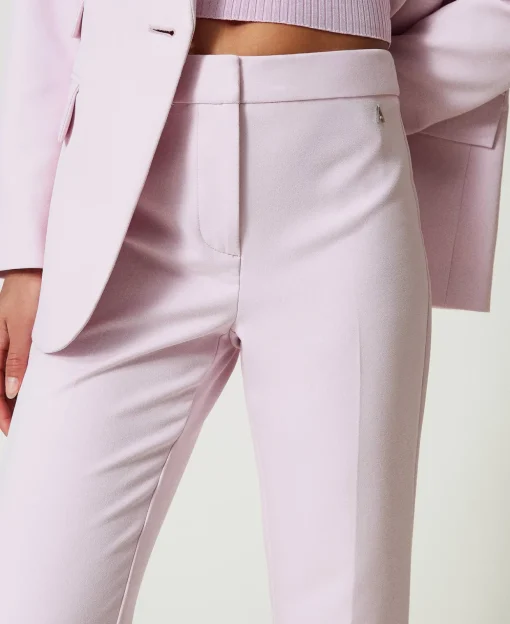 Pantaloni Flare In Crêpe Cady