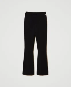 Pantaloni Flare In Maglia