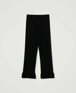 Pantaloni Flare In Maglia