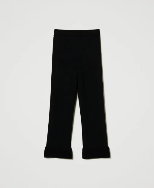 Pantaloni Flare In Maglia