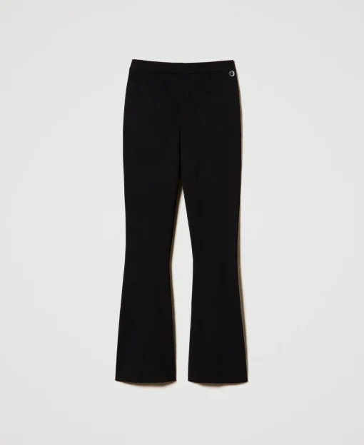 Pantaloni Flare In Maglia