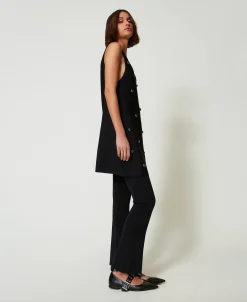 Pantaloni Flare In Maglia