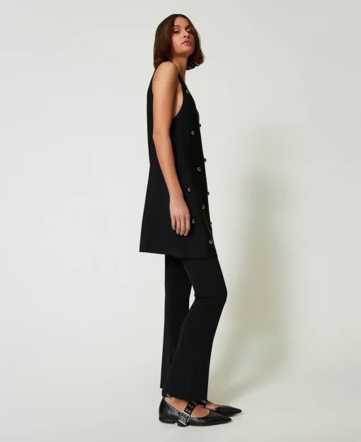 Pantaloni Flare In Maglia