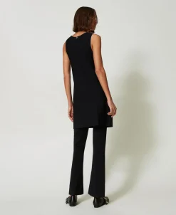 Pantaloni Flare In Maglia