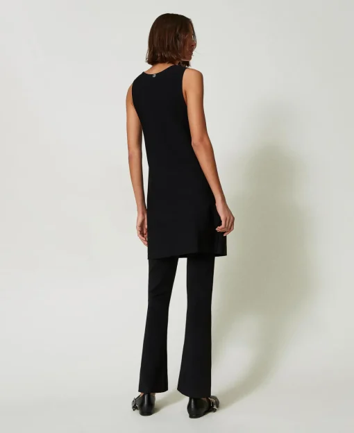 Pantaloni Flare In Maglia