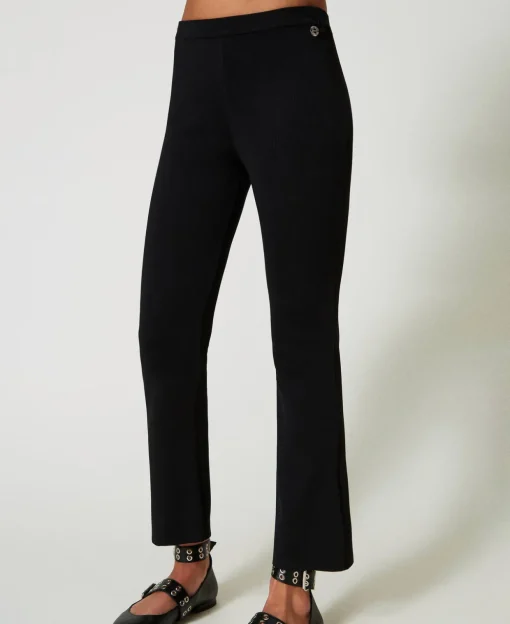 Pantaloni Flare In Maglia
