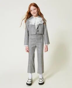 Pantaloni Flare In Principe Di Galles