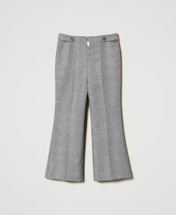 Pantaloni Flare In Principe Di Galles