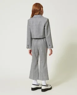 Pantaloni Flare In Principe Di Galles