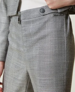 Pantaloni Flare In Principe Di Galles