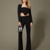 Pantaloni Flare In Serge Misto Lana