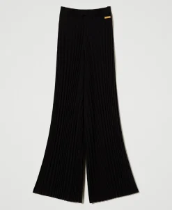 Pantaloni In Maglia Plissé