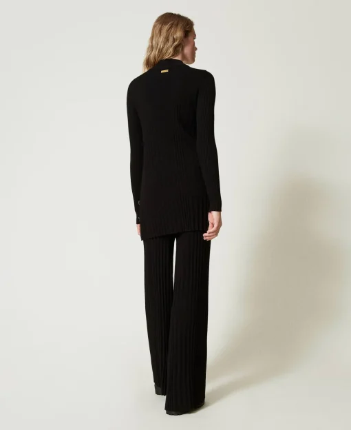 Pantaloni In Maglia Plissé
