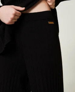 Pantaloni In Maglia Plissé