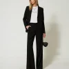 Pantaloni In Panno Con Paillettes