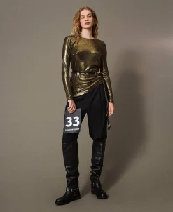 Pantaloni In Serge Misto Lana