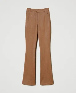 Pantaloni In Tessuto Scuba Jacquard