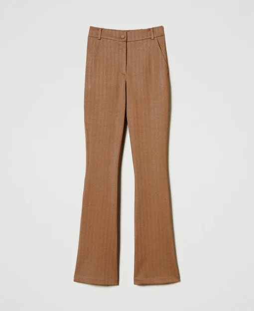 Pantaloni In Tessuto Scuba Jacquard