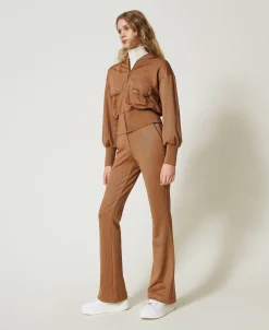 Pantaloni In Tessuto Scuba Jacquard
