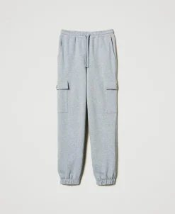 Pantaloni Joggers In Felpa Con Oval T