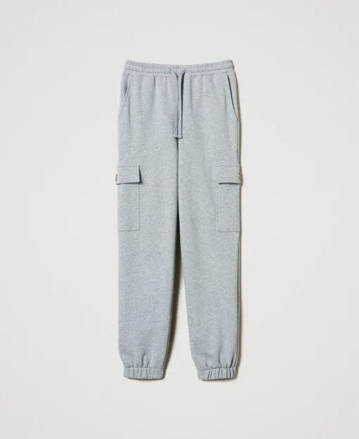 Pantaloni Joggers In Felpa Con Oval T