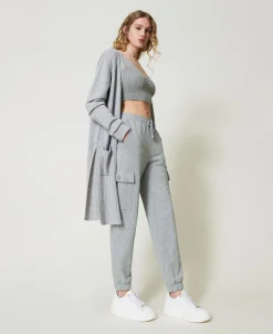Pantaloni Joggers In Felpa Con Oval T