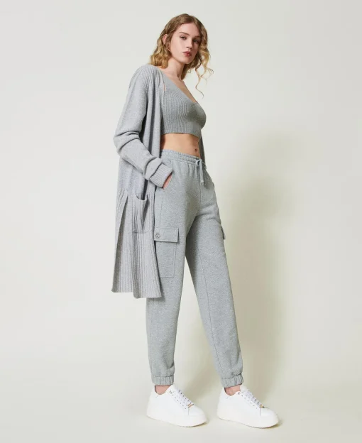 Pantaloni Joggers In Felpa Con Oval T