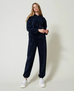 Pantaloni Joggers In Velluto