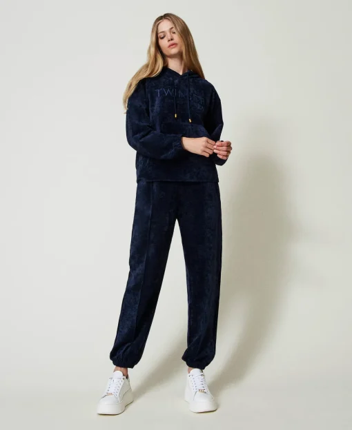 Pantaloni Joggers In Velluto