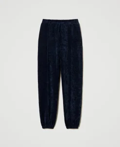 Pantaloni Joggers In Velluto