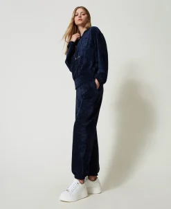 Pantaloni Joggers In Velluto