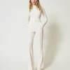 Pantaloni Straight Leg Con Spacchi