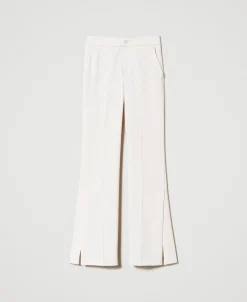 Pantaloni Straight Leg Con Spacchi