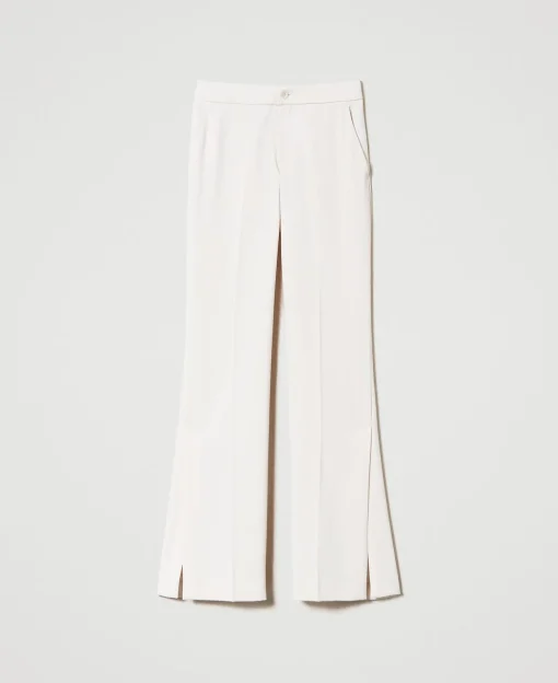 Pantaloni Straight Leg Con Spacchi