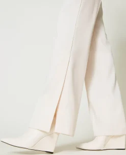 Pantaloni Straight Leg Con Spacchi