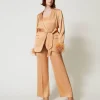 Pantaloni Straight Leg In Raso