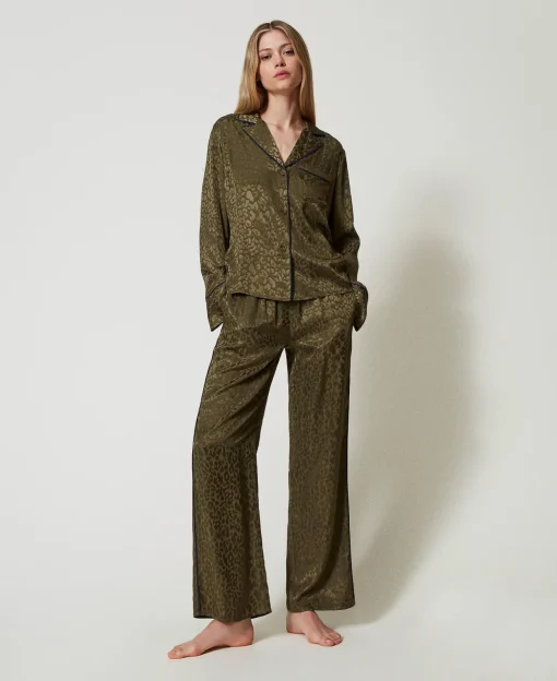 Pigiama A Uomo In Raso Jacquard