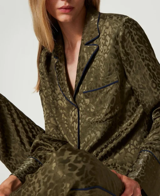 Pigiama A Uomo In Raso Jacquard