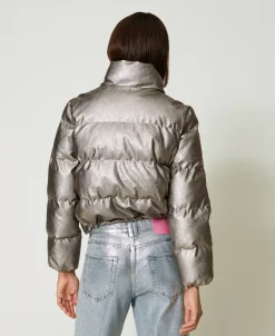 Piumino Corto Laminato