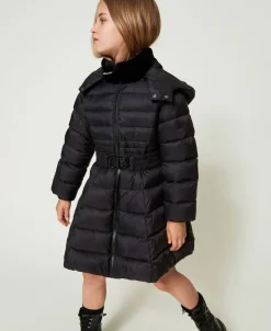 Piumino Trapuntato Con Cintura Oval T
